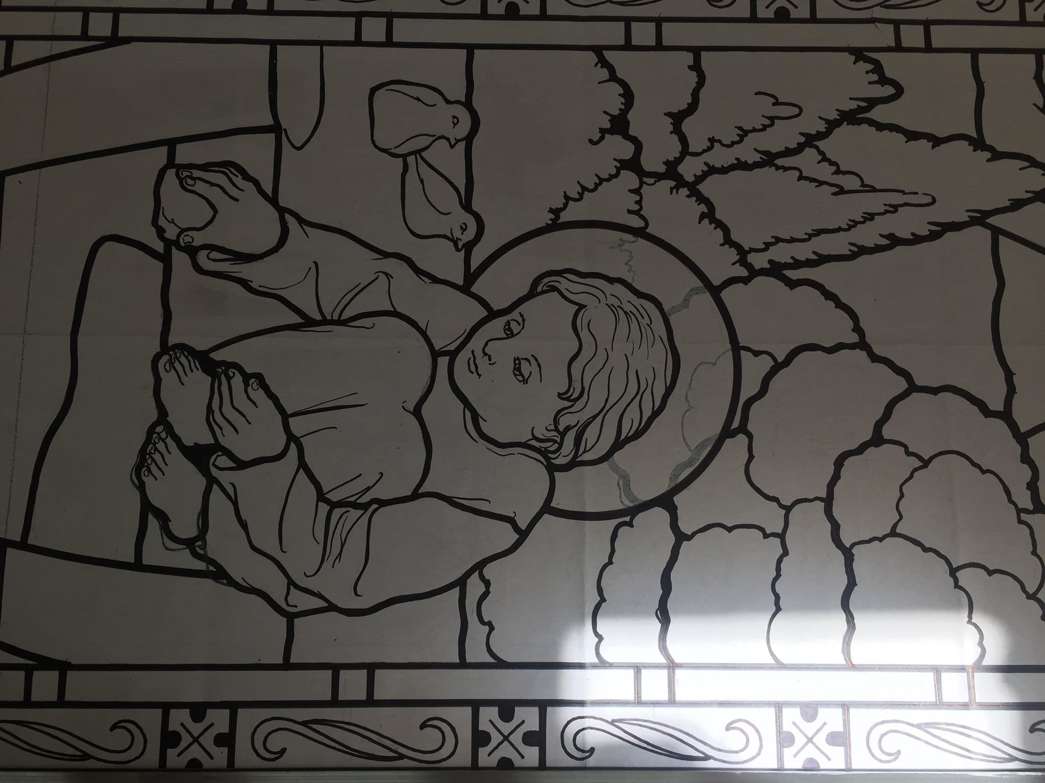 Stained glass detail — sacred and residential commissions
