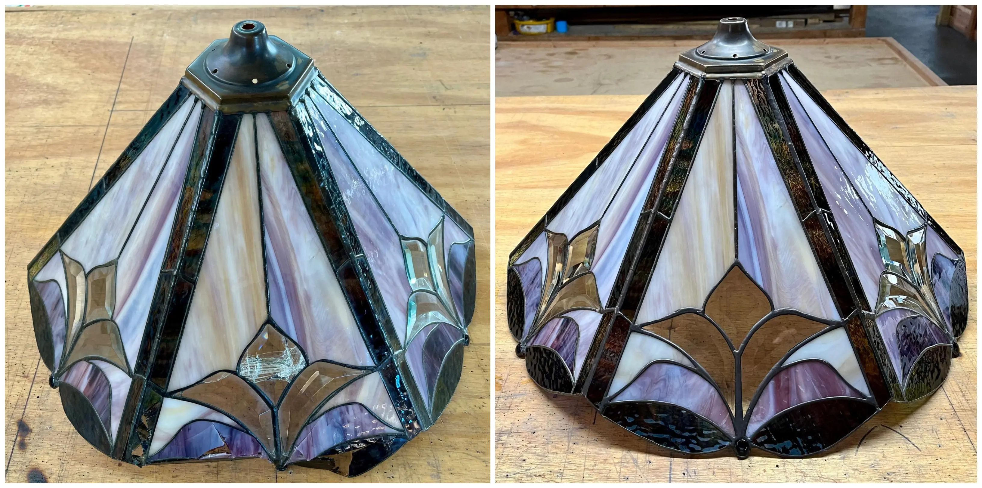 Stained glass detail — sacred and residential commissions