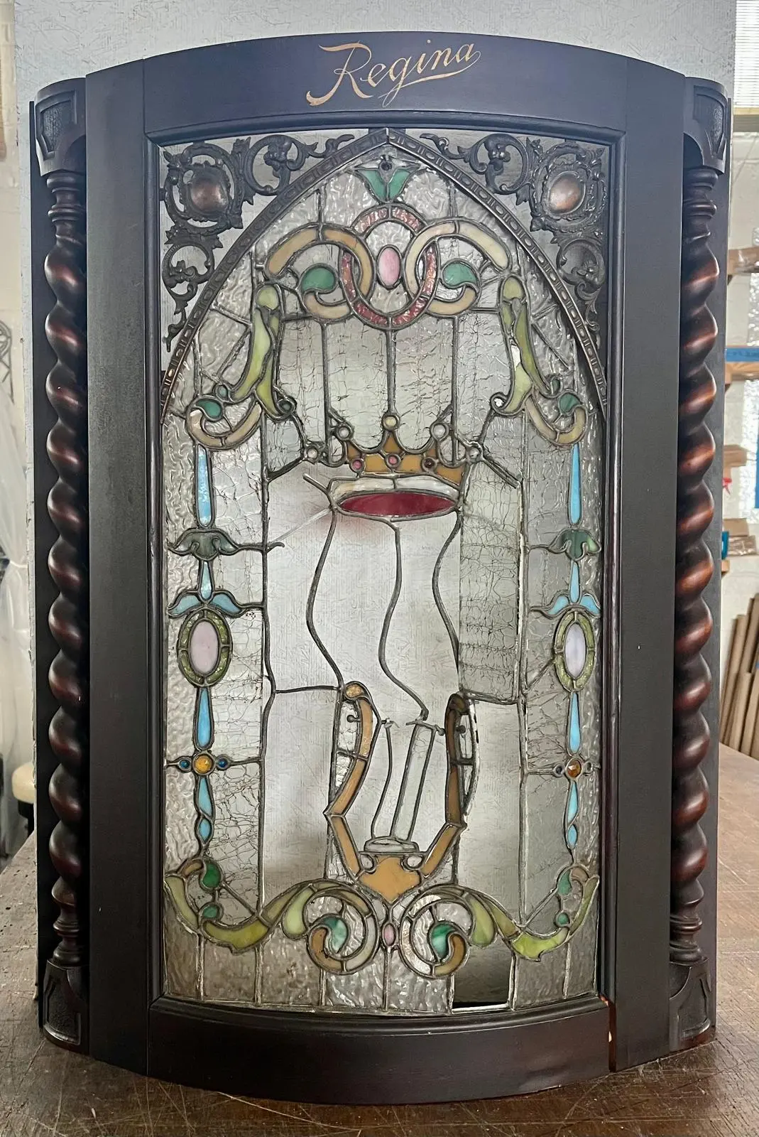 Regina Music Box — Stained Glass Restoration