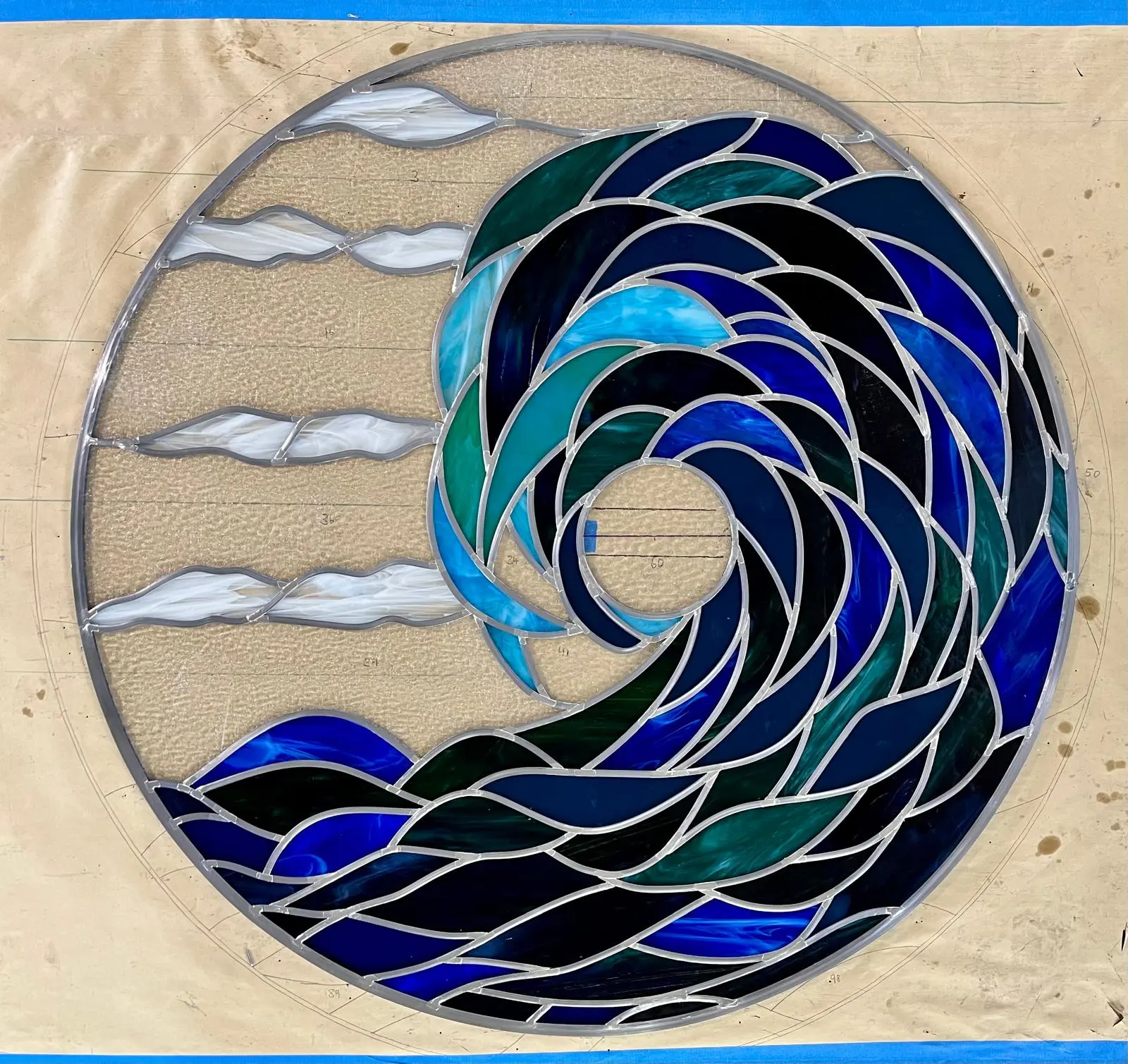 New Jersey Beach House — Circular Wave Panel